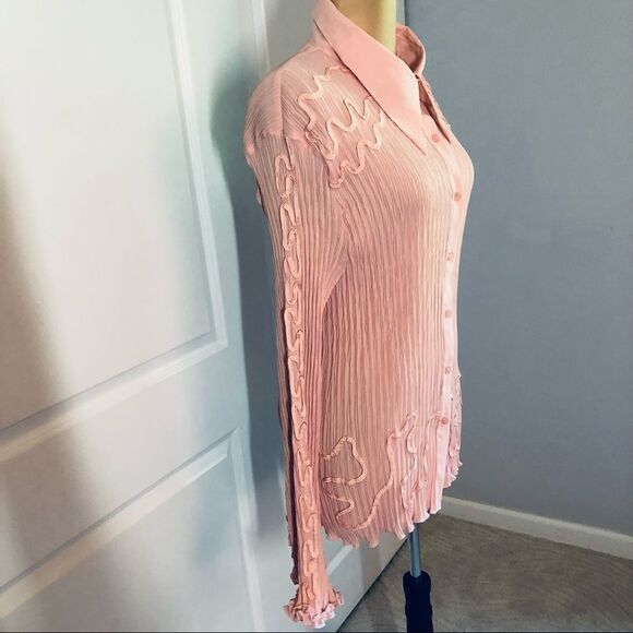 Rag Pink Ruffle Plus Size Blouse - Picture 2 of 6